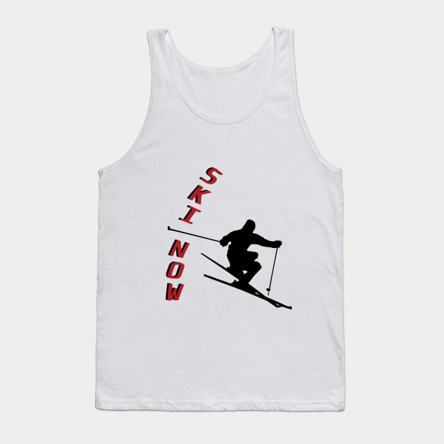 Ski Now 1 Red Tank Top by laurie3